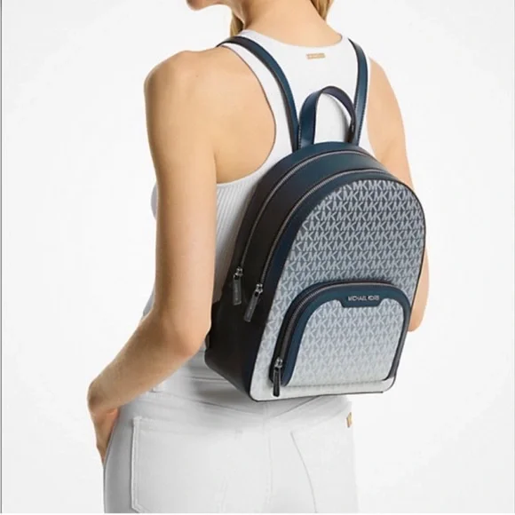 MICHAEL KORS Jaycee Medium Ombré Signature Logo Backpack
And Wallet Set Navy - Picture 3 of 12